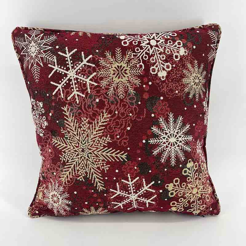 COJIN NAV 45X45 CM SNOWFLAKE VINO