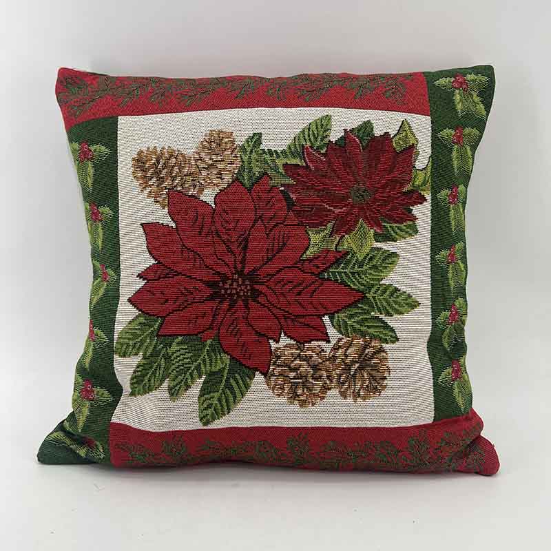 COJIN GOBELINO 45X45CM POINSETTIAS